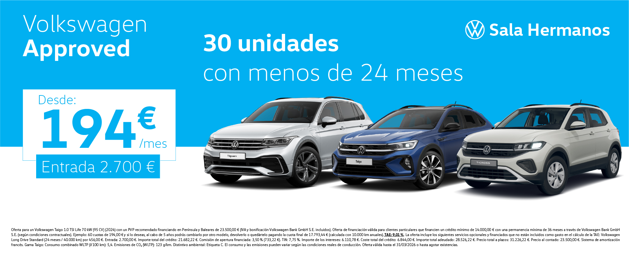 Gama SUV volkswagen desde 194€/mes